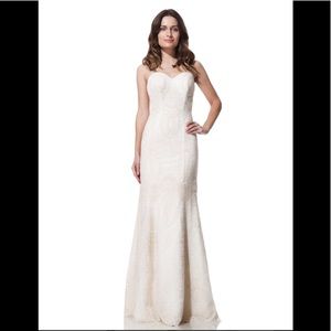Olia zavozina rosemary lace strapless gown
